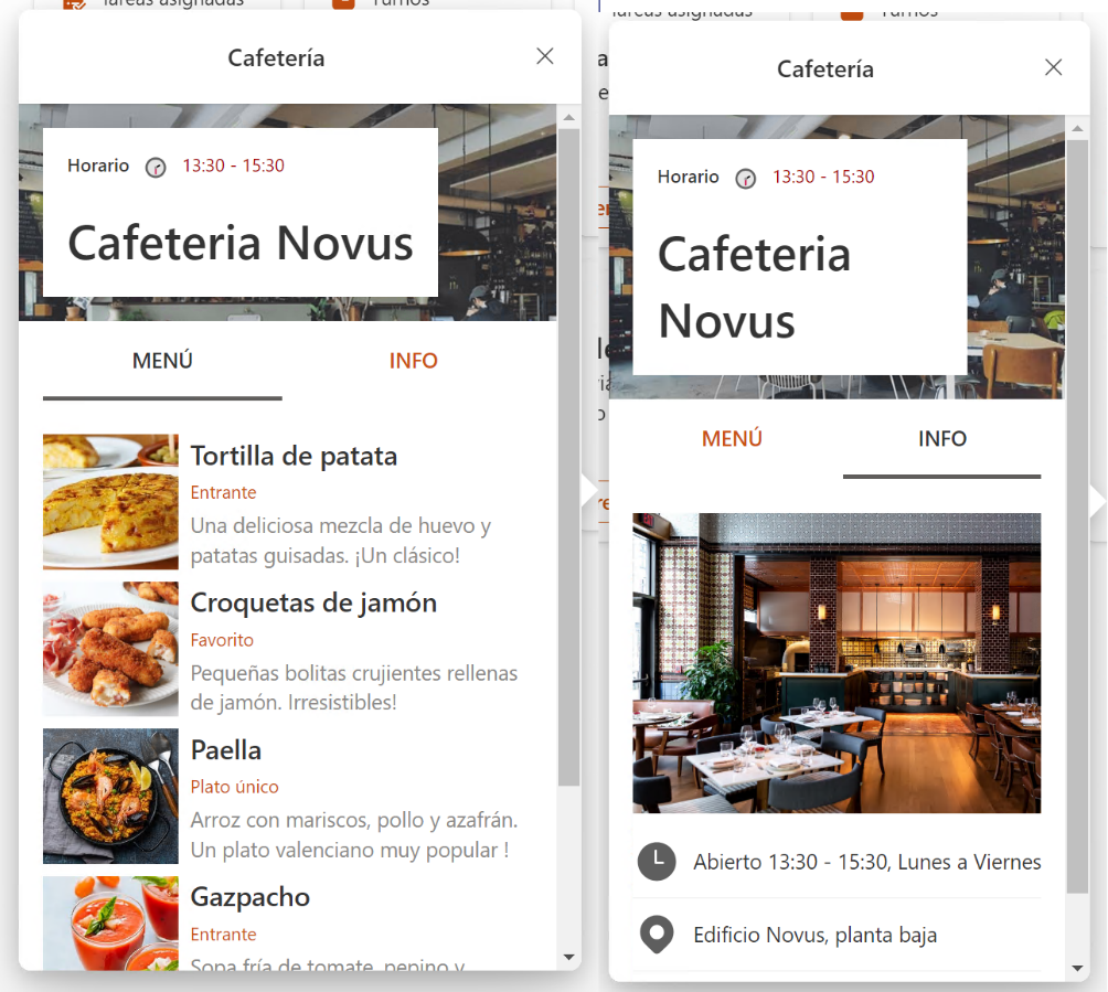 Imagen 4.- Visualización de la tarjeta dentro del dashboard de Viva Connections.