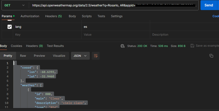 Imagen 12.- JSON a configurar.