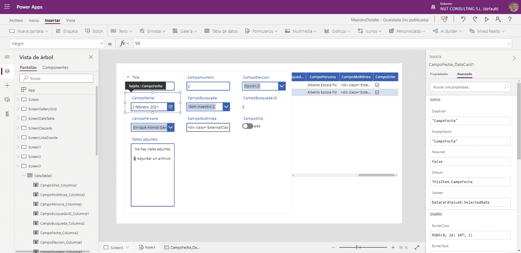 Imagen 9.- Cambiando los DisplayName en el control Form.