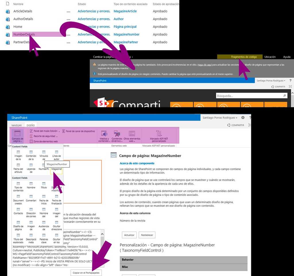 Pasos para crear fragmentos de código