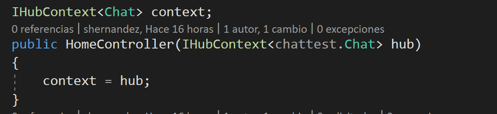 Imagen 17.- Inyectando el HubContext.