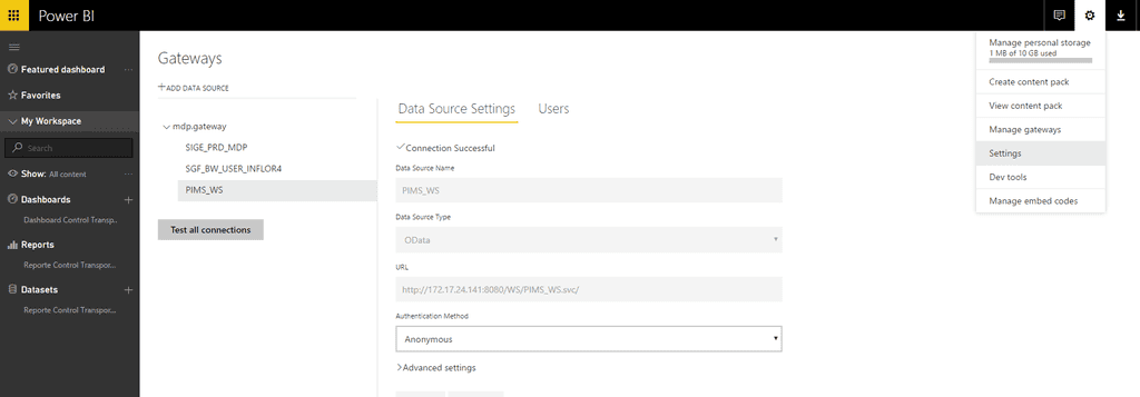 Imagen 14.- Acceso a la configuración de datasets.