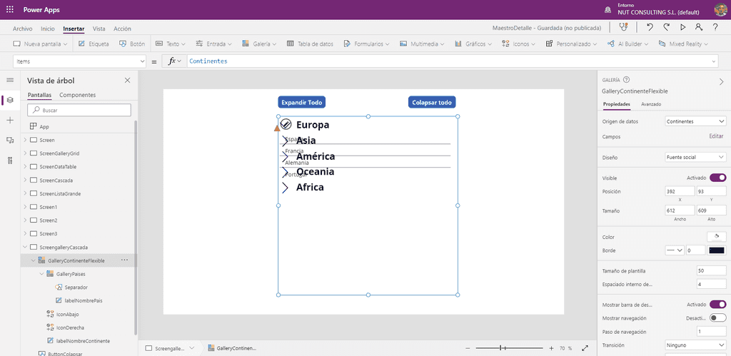 Imagen 20.- Configuración de los Paises.