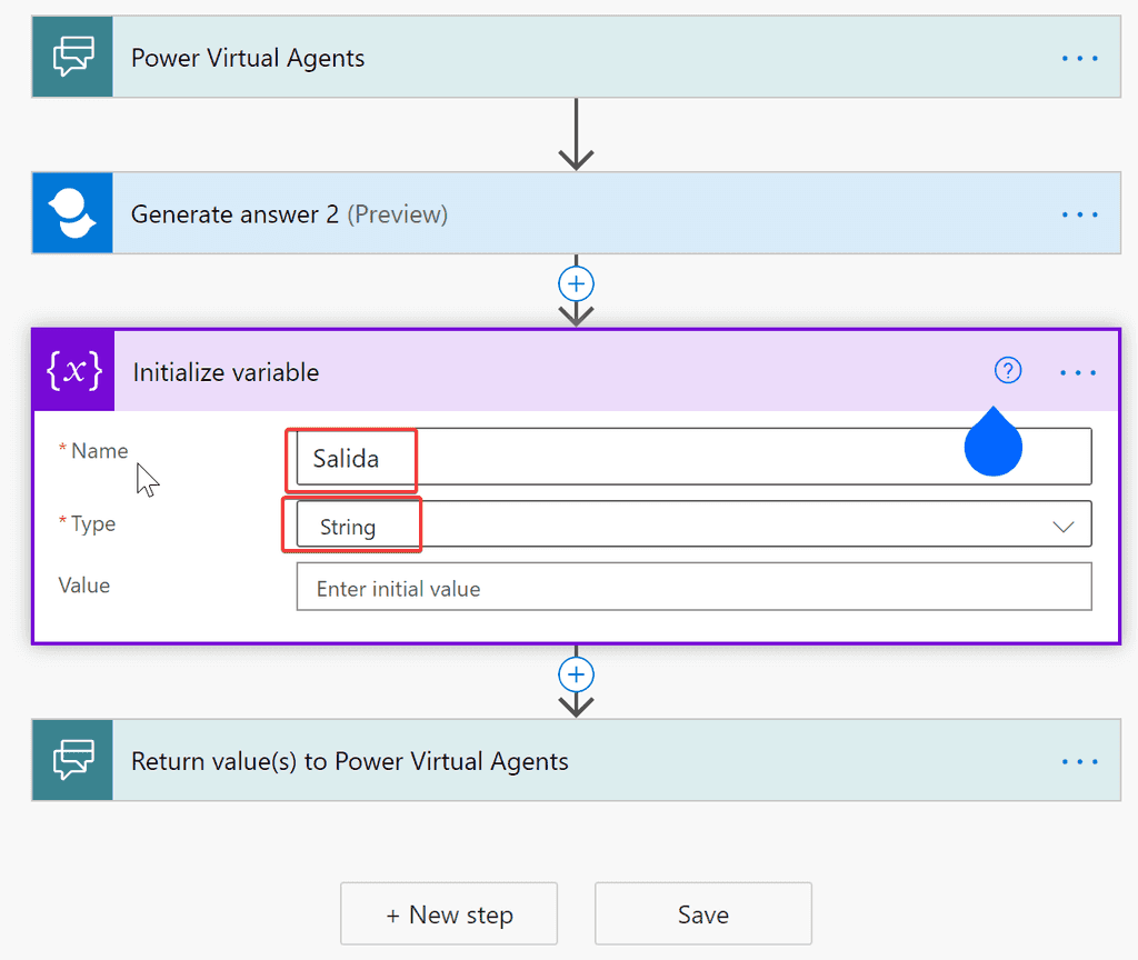 Imagen 10.- Variable de tipo string necesaria.