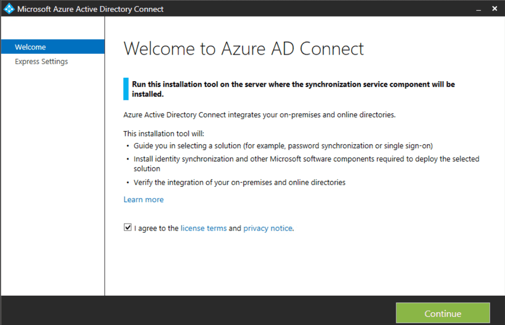 Imagen 5.- Asistente para la configuración de Azure AD Connect.