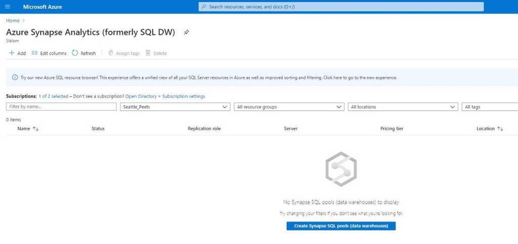 Imagen 3.- Azure Synapse Analytics (formerly SQL DW).