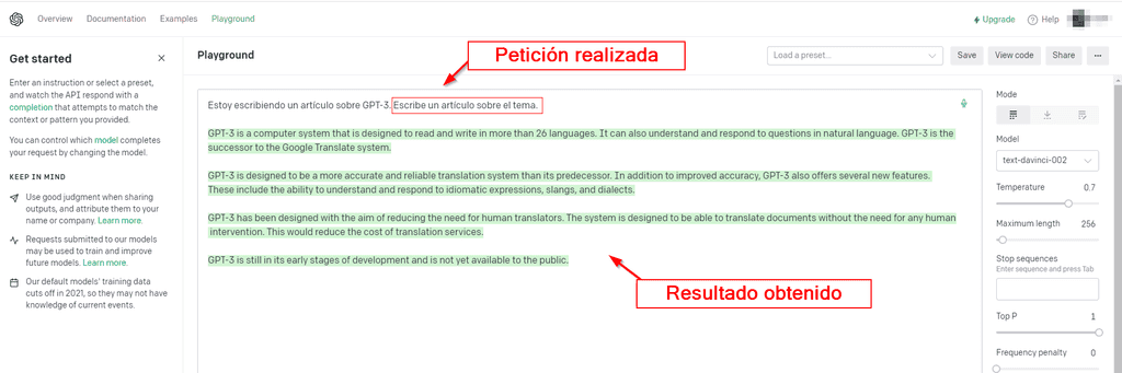 Imagen 2.- Nueva prueba de GPT-3.