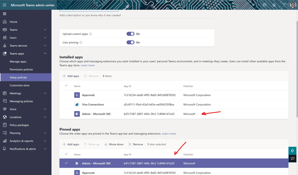 Imagen 3.- Añadiendo la App mediante una directiva de configuración.