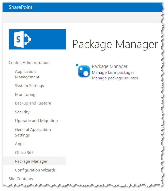 Imagen 1 - SharePoint Package Manager