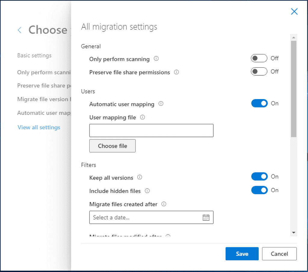 Imagen 3.- Opciones de configuración de la SPMT.