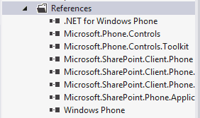 Imagen 5.- Referencias al Windows Phone Toolkit.