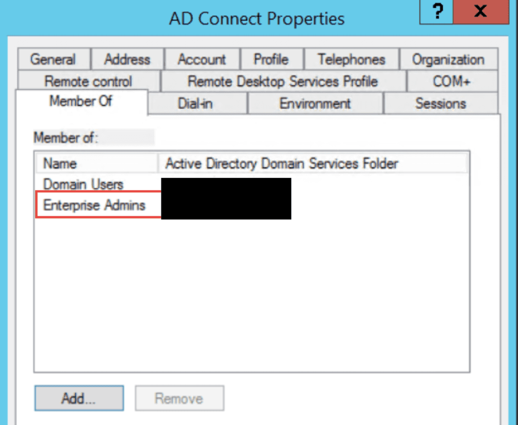 Imagen 3.- Propiedades de la cuenta de usuarios en Active Directory.