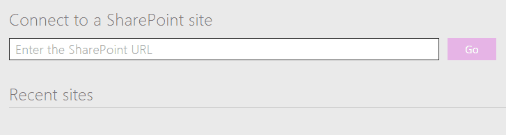 Image 7.- Connecting to a SharePoint site.