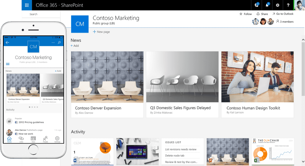 Imagen 1.- Nueva UX en SharePoint.