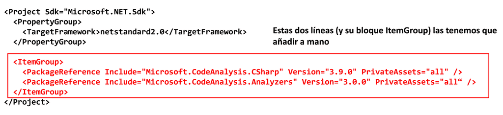 Imagen 4.- Modificación de las dependencias del proyecto de un Source Generator