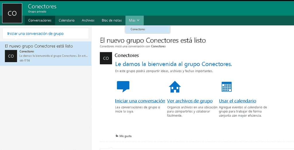 Imagen 3.- Opción Conectores en el Grupo.