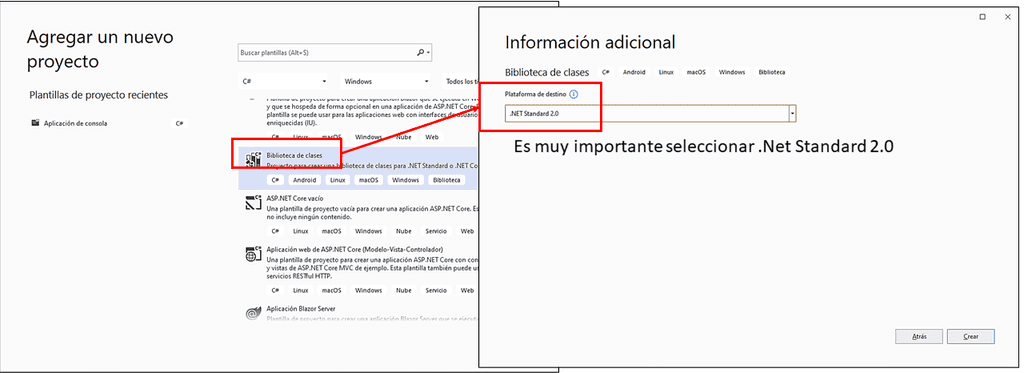 Imagen 3.- Creación de un proyecto adecuado para implementar un Source Generator