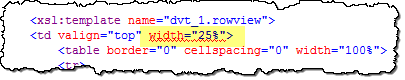 Modificación del width para visualizar 4 columnas
