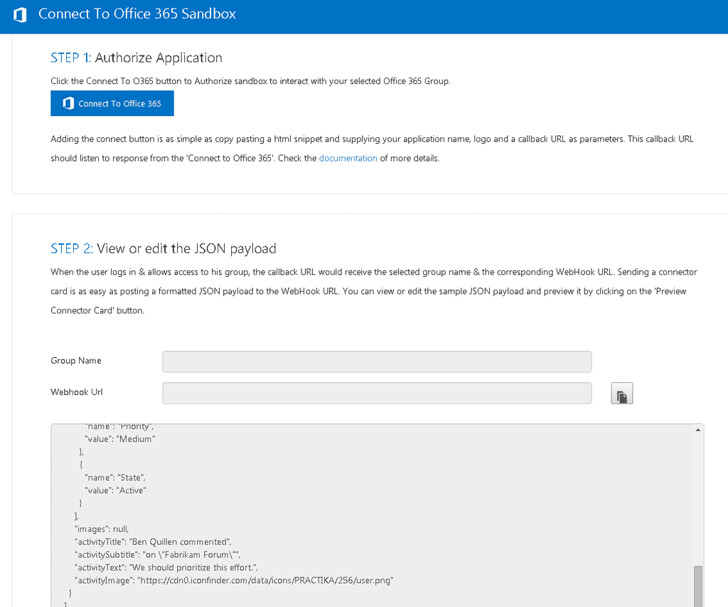 Imagen 16.- Office 365 connect Sandbox. 