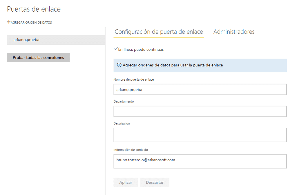 Imagen 12.- Configuración de una puerta de enlace.