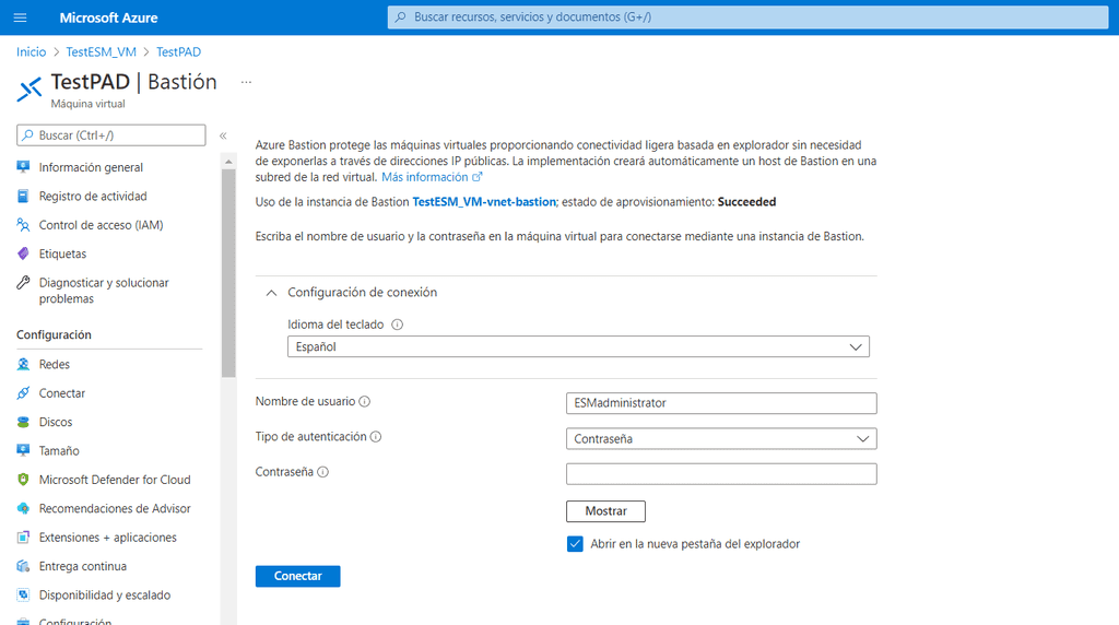 Imagen 20.- Usuario y contraseña para el acceso a la VM.