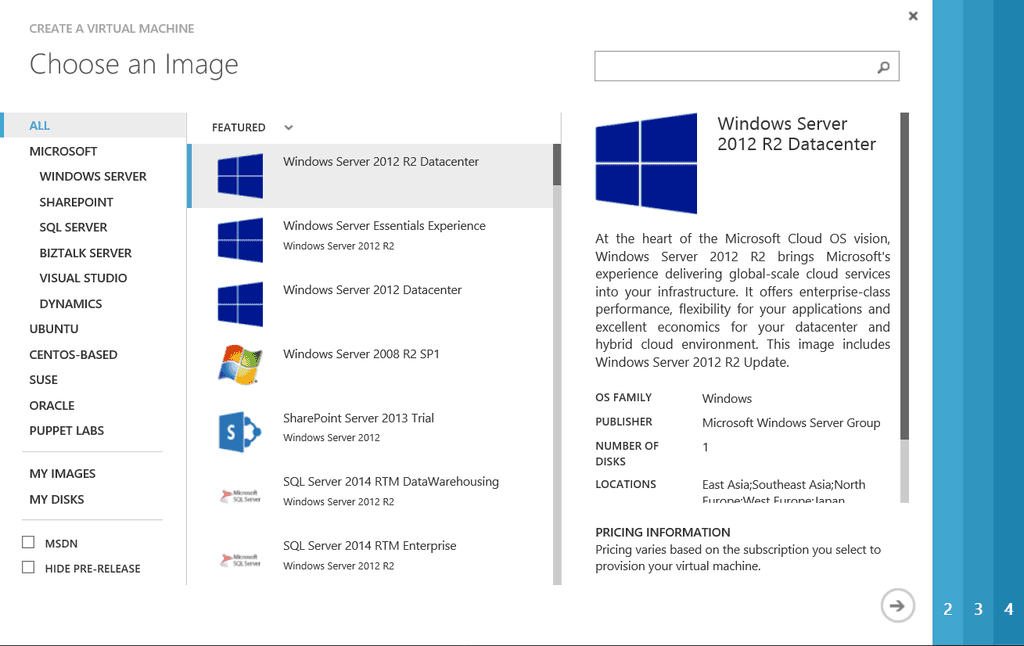 Imagen 3.- Galerías de Máquinas Virtuales.