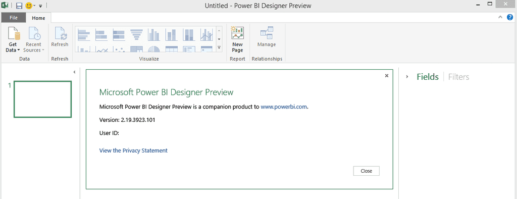 Imagen 2.- Diseñador de Power BI.