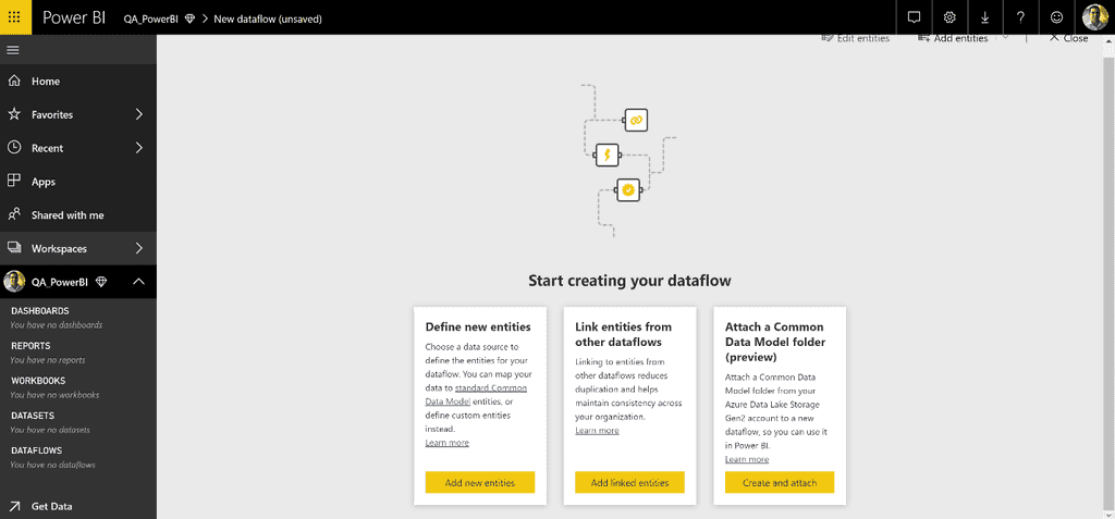 Imagen 3.- Acceso al espacio de trabajo en Power BI.