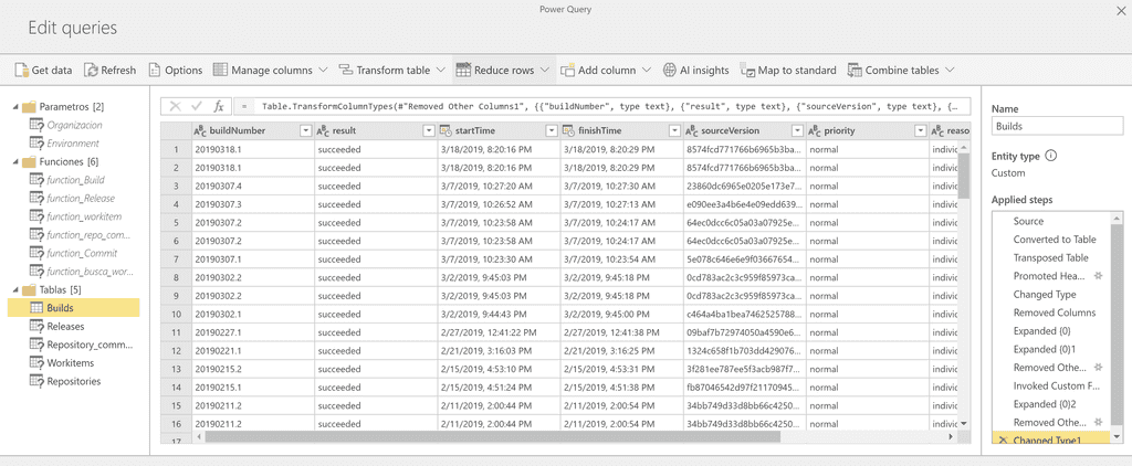 Imagen 7.- Interfaz de Power Query.