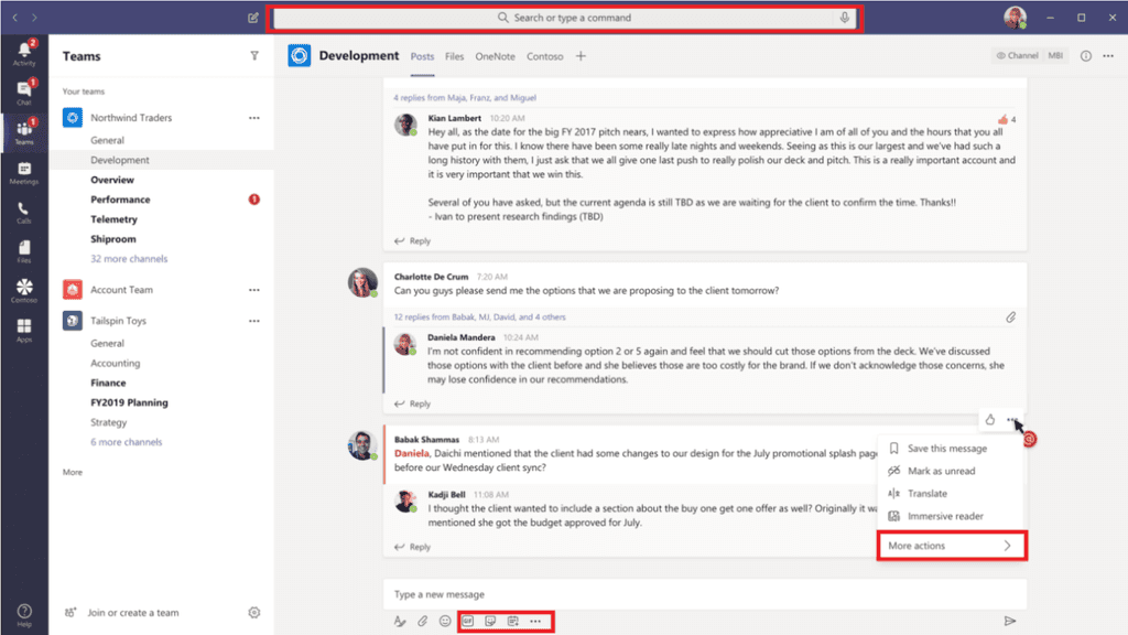 Imagen 1.- Ejemplos de Message Extensions en Microsoft Teams.