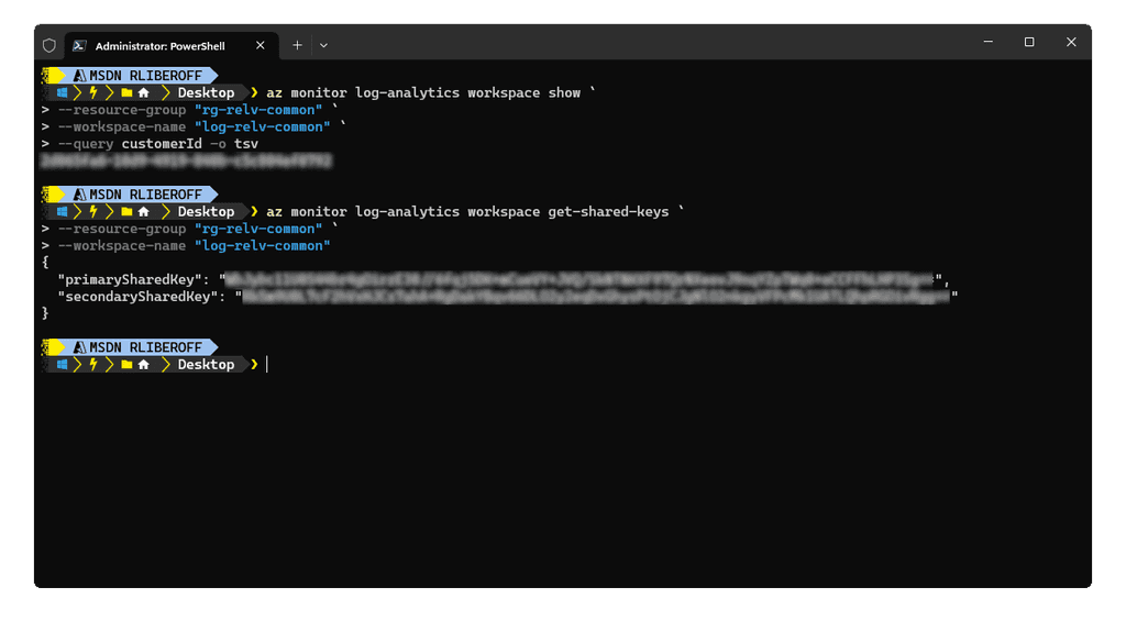 Imagen 5.- Usando el Azure CLI para crear un Azure Container Environment.