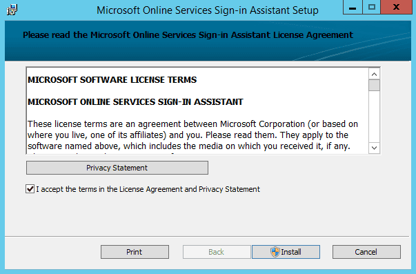 Imagen 13.- Instalación del Microsoft Online Services Sign-In Assistant.