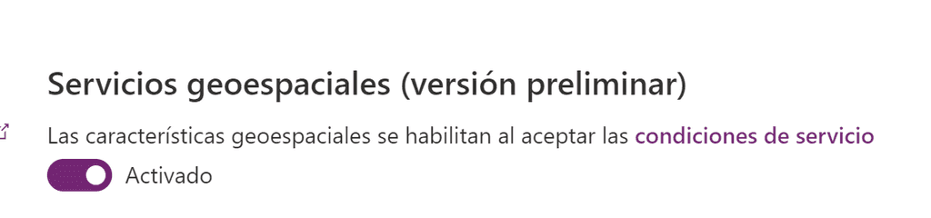 Imagen 4.- Habilitar la característica en entorno.