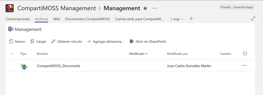 Imagen 8.- Acceso a la biblioteca de documentos añadida a través de “Agregar almacenamiento en nube”.