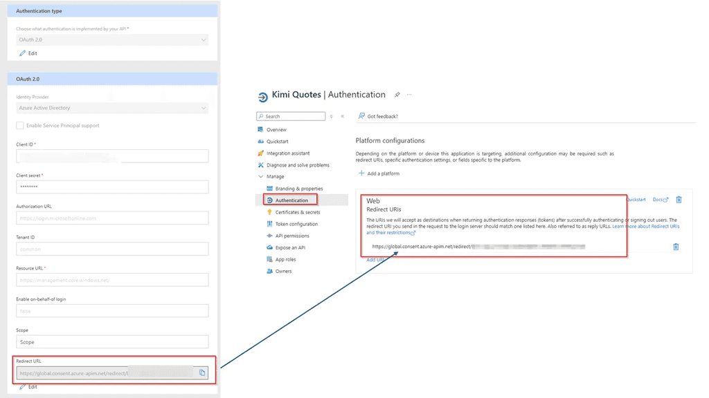 Figura 4 - Configuración de autenticación del conector personalizado.