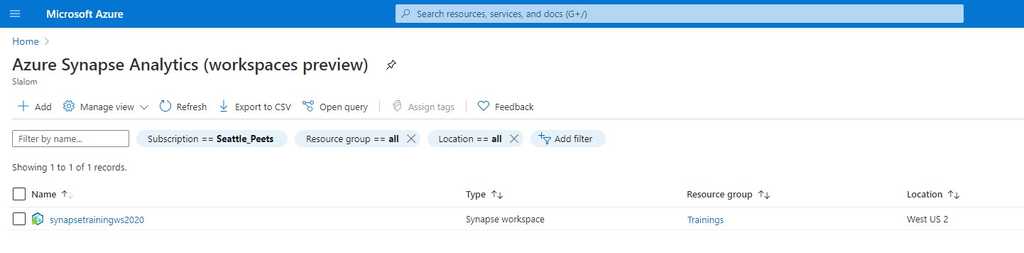 Imagen 2.- Azure Synapse Analytics (workspaces preview).