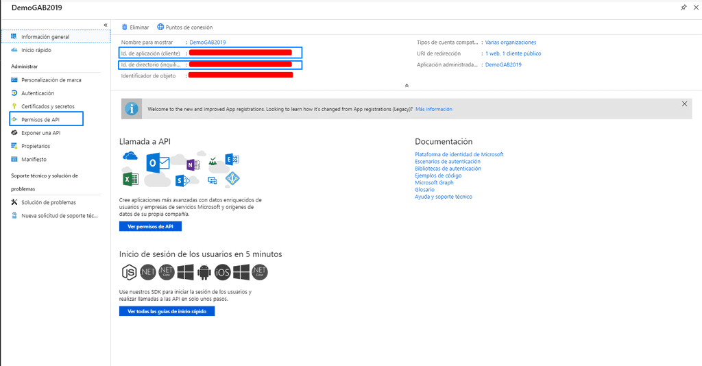 Imagen 4.- Información general de la nueva aplicación-