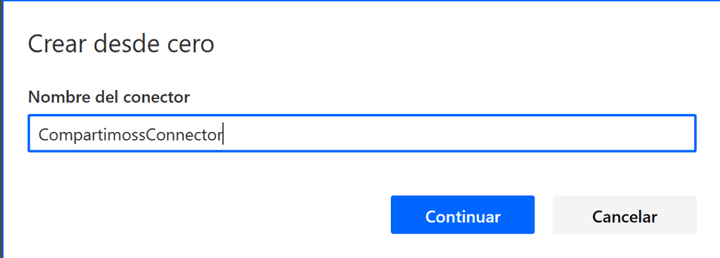 Imagen 3.- Nombre para el conector personalizado.