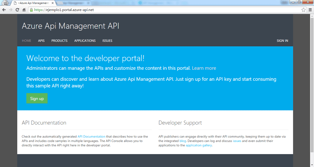 Imagen 4.- Developer Portal.