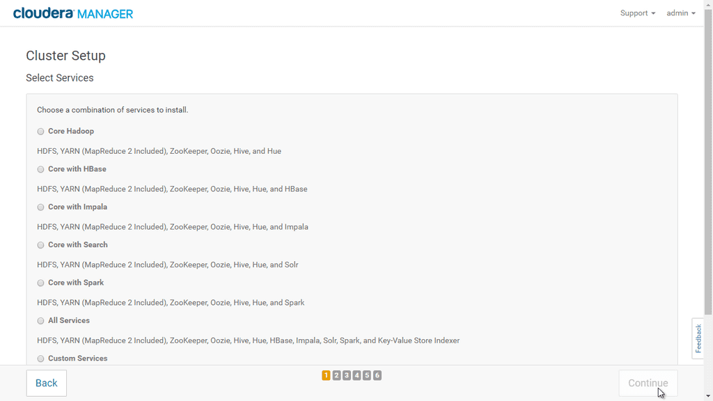Imagen 5.- Setup de instalación de Cloudera.
